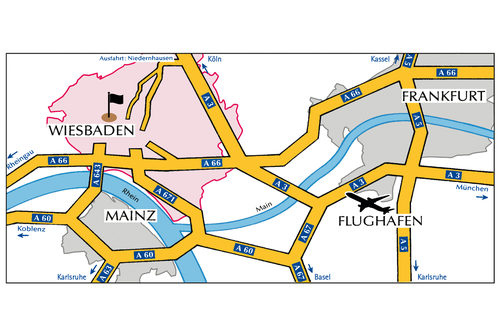 Anfahrtsskizze Rhein-Main-Gebiet