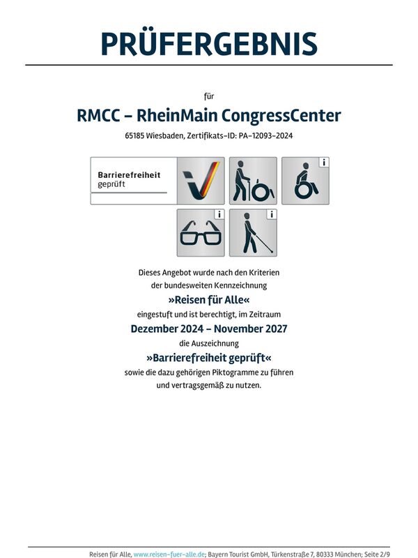 Reisen für alle Urkunde RMCC