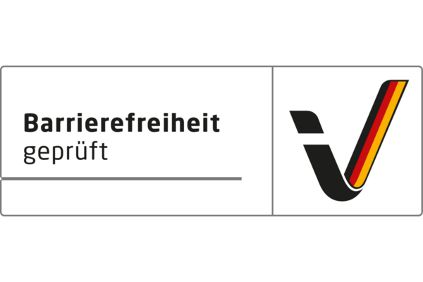 Zertifizierungslogo "Barrierefreiheit geprüft" vom "Reisen für alle" Zertifikat