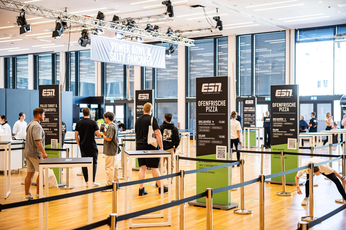 Catering Bereich in der Messehalle