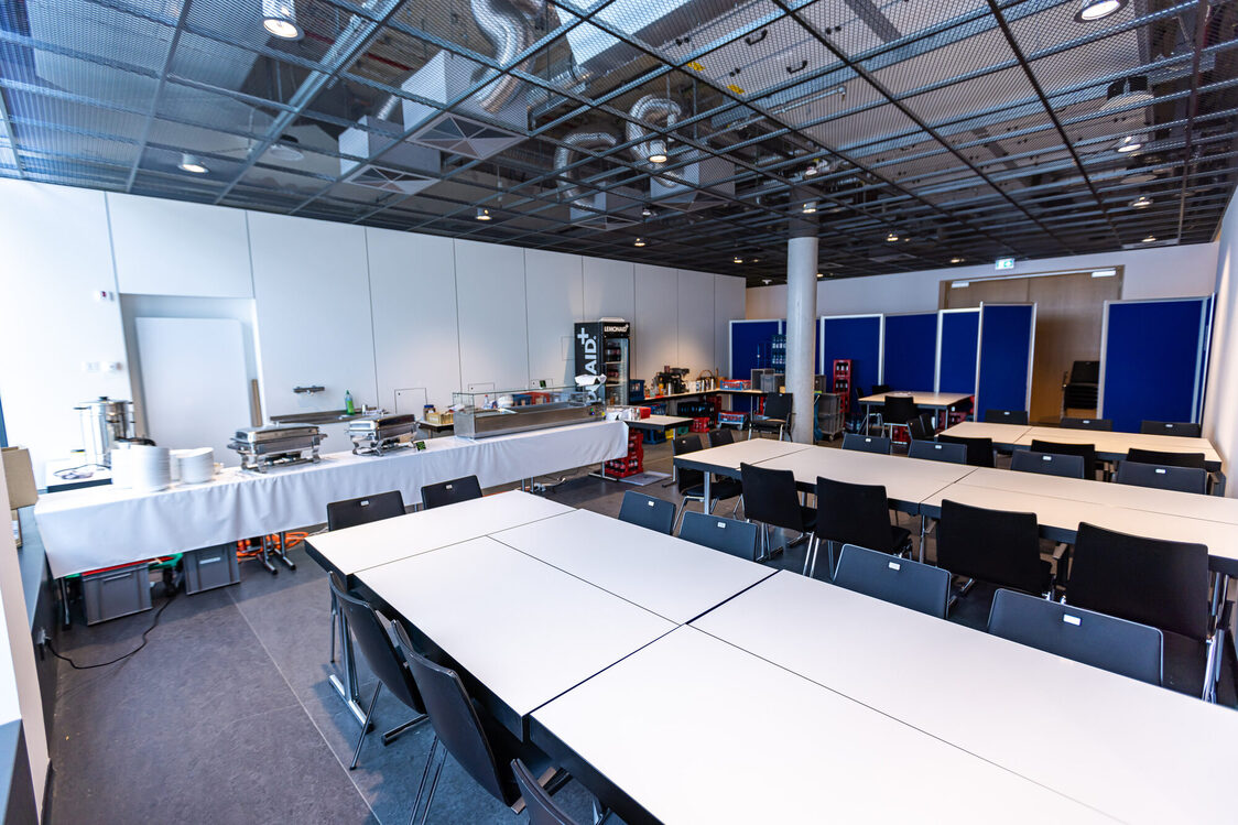 Tables and catering area