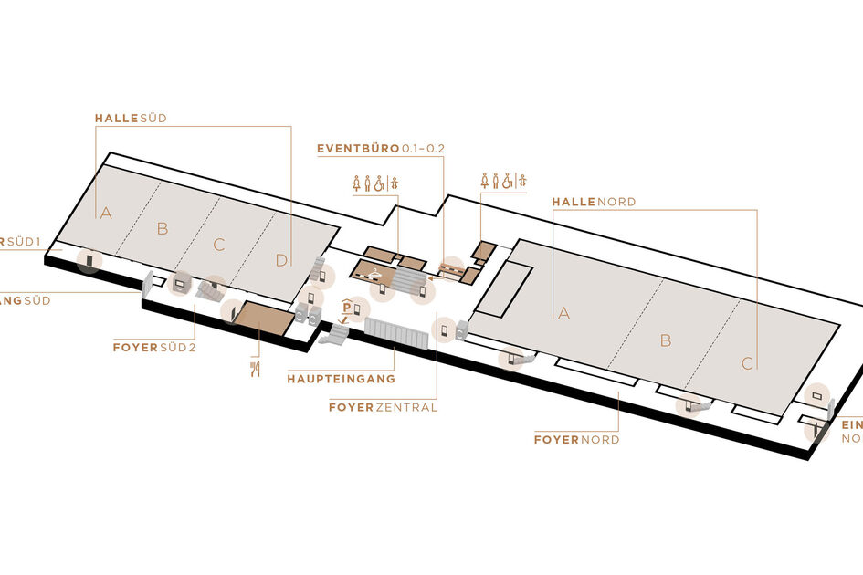 RMCC floor plan with marked stele position on the first floor