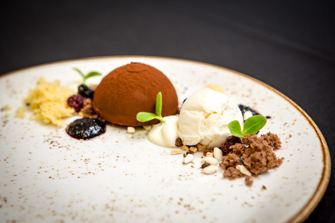 الطعام على الطبق